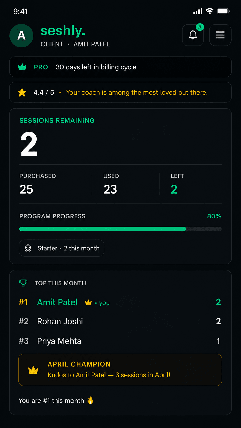 Client Leaderboard